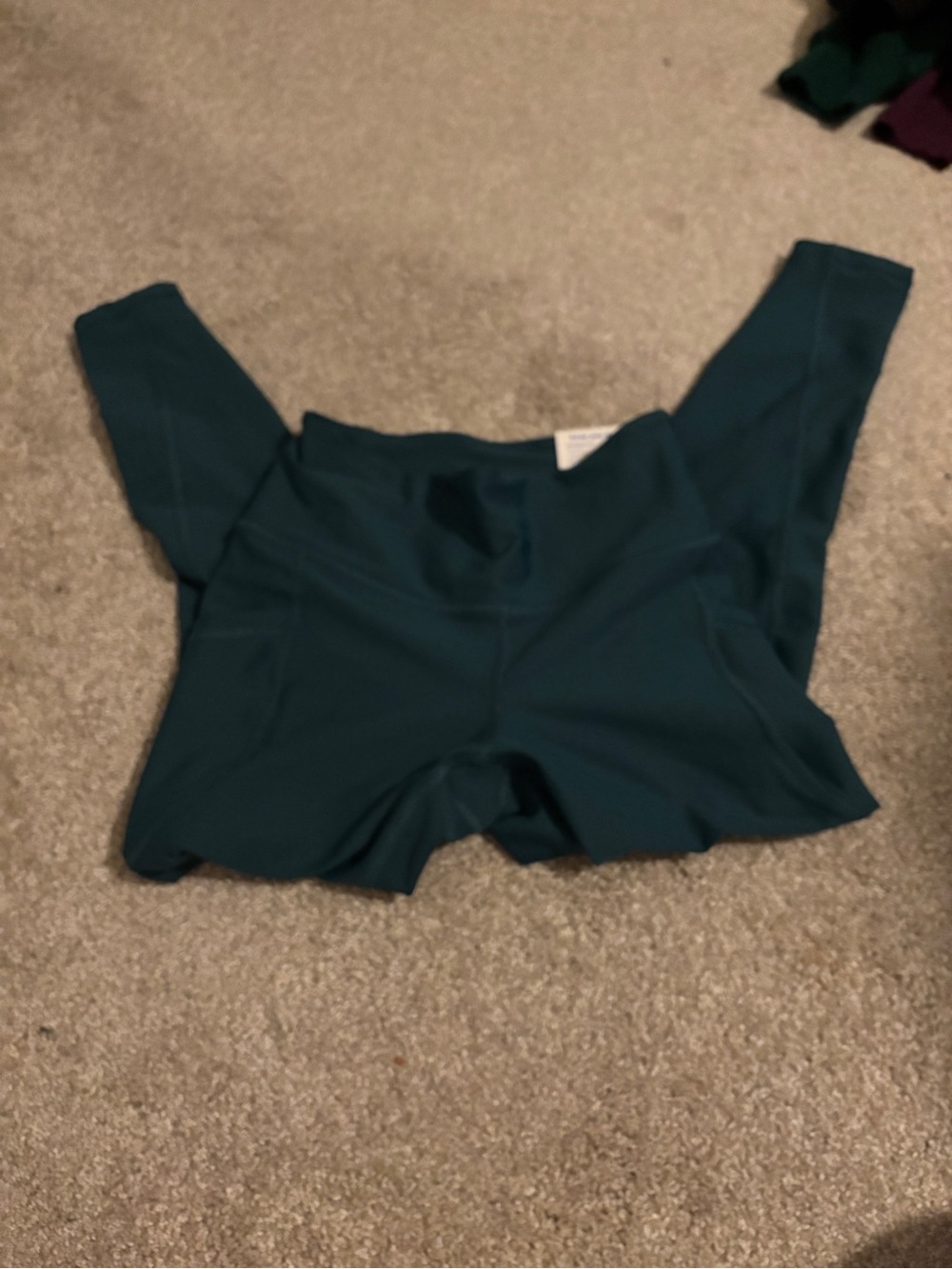 Teal Performance Leggings - Stretch Active Bottoms